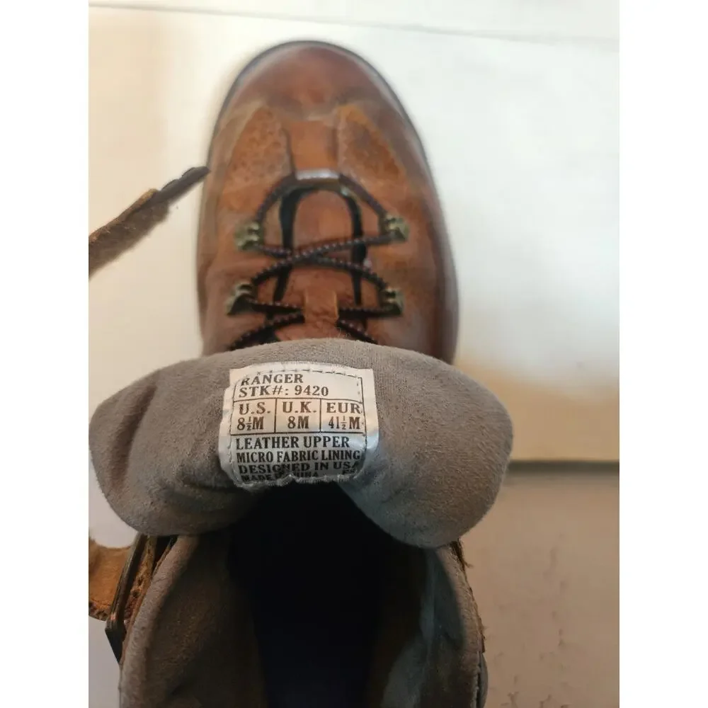 Dr Comfort Ranger Men’s 8.5M Brown Leather Hiking Boots Orthopedic Outdoor